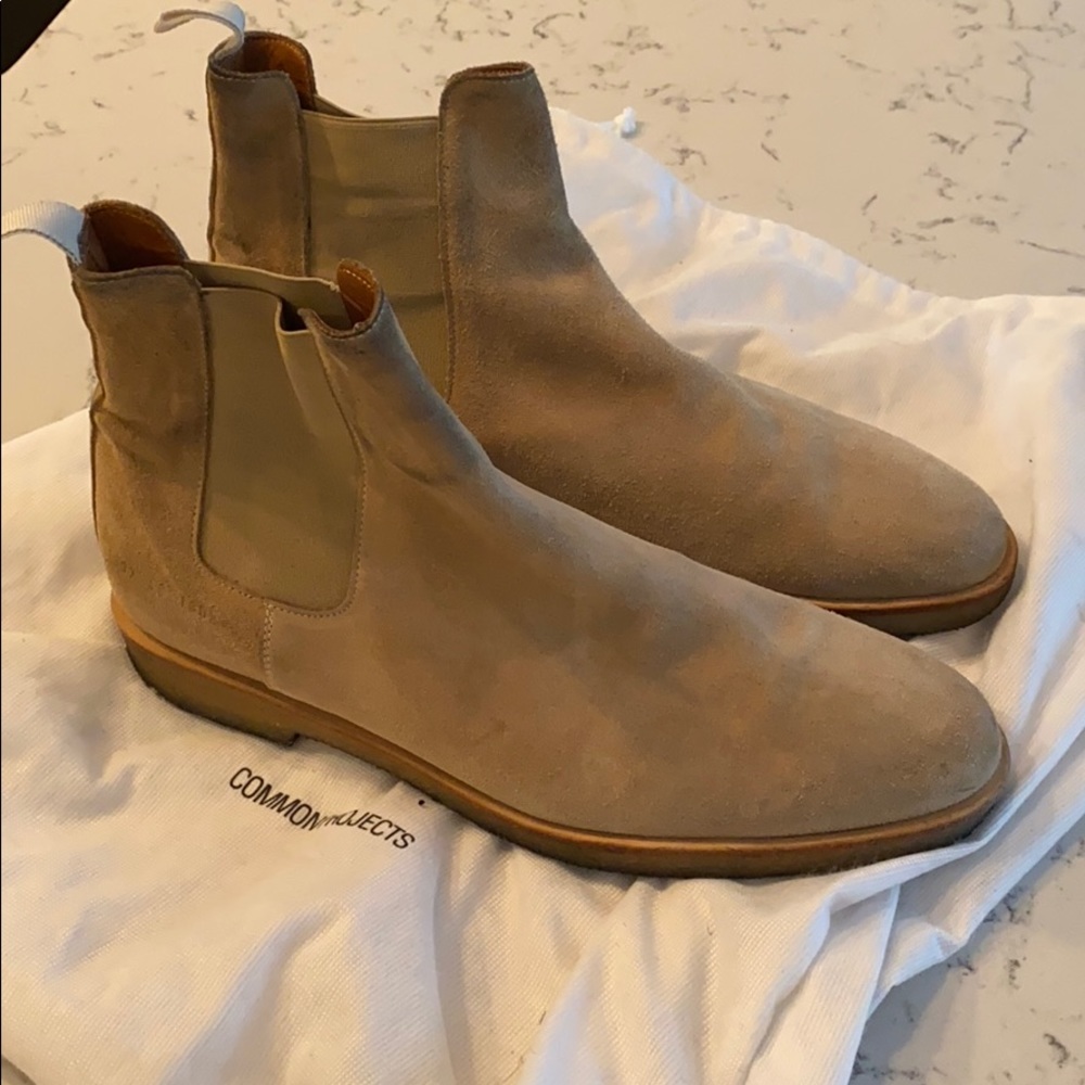 Common Projects Chelsea Suede Boot Tan